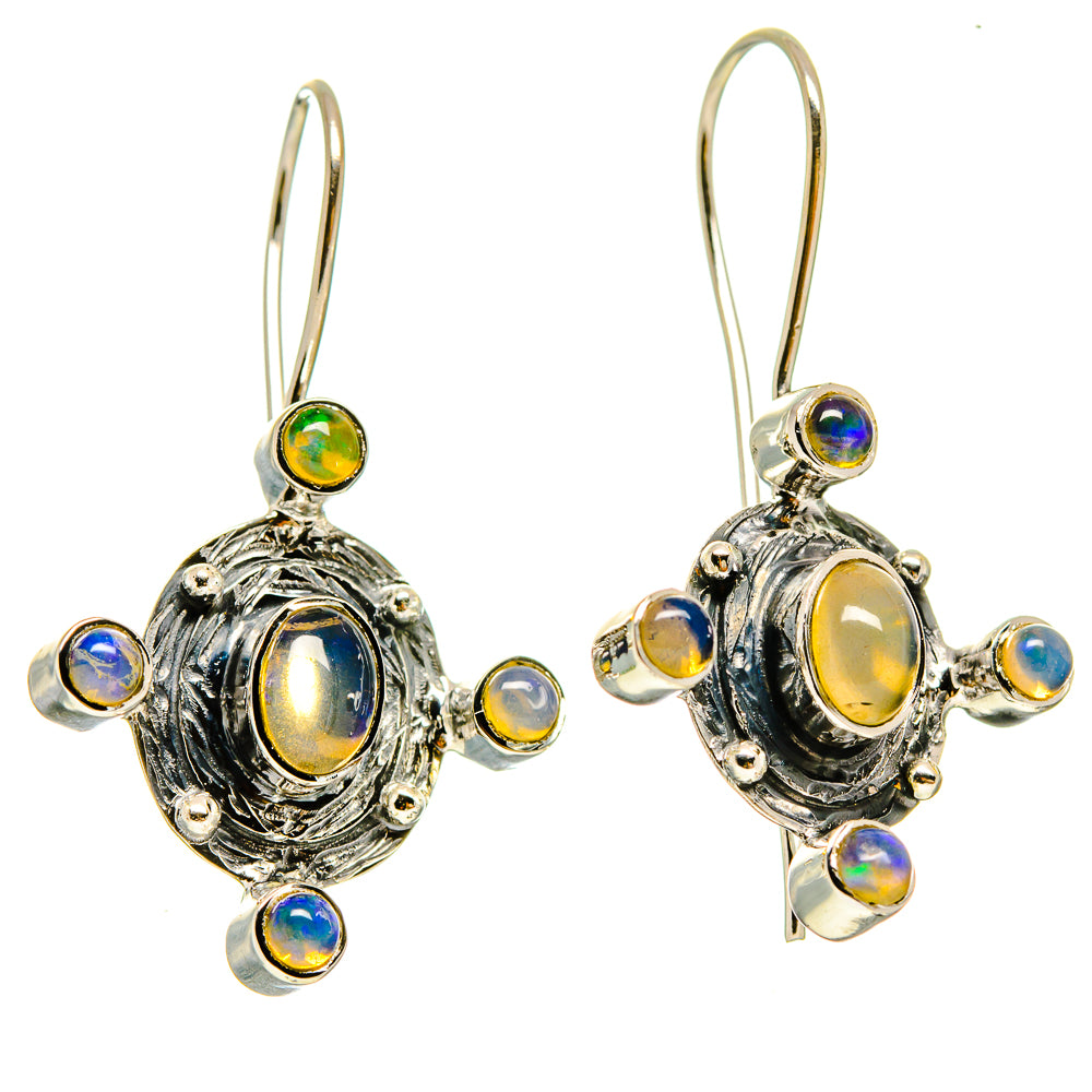 Ethiopian Opal Earrings handcrafted by Anasilvercos - EARR415493