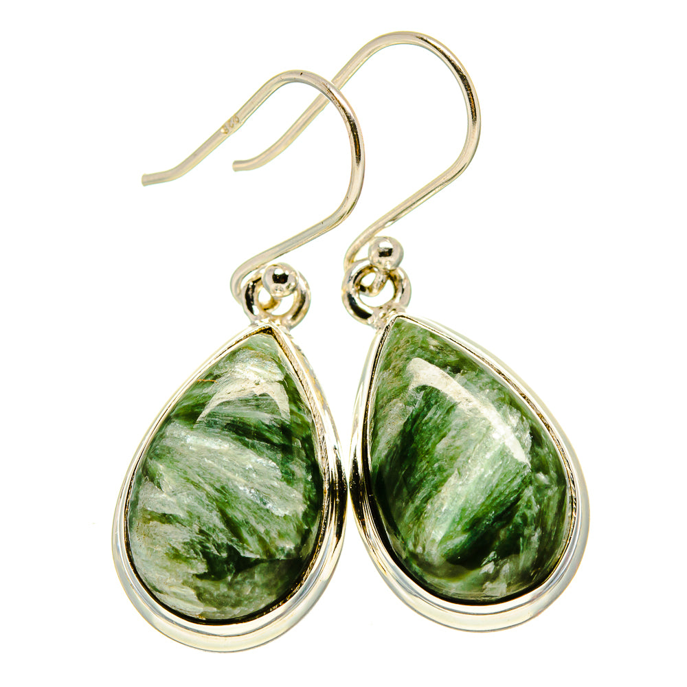Seraphinite Earrings handcrafted by Anasilvercos - EARR415512