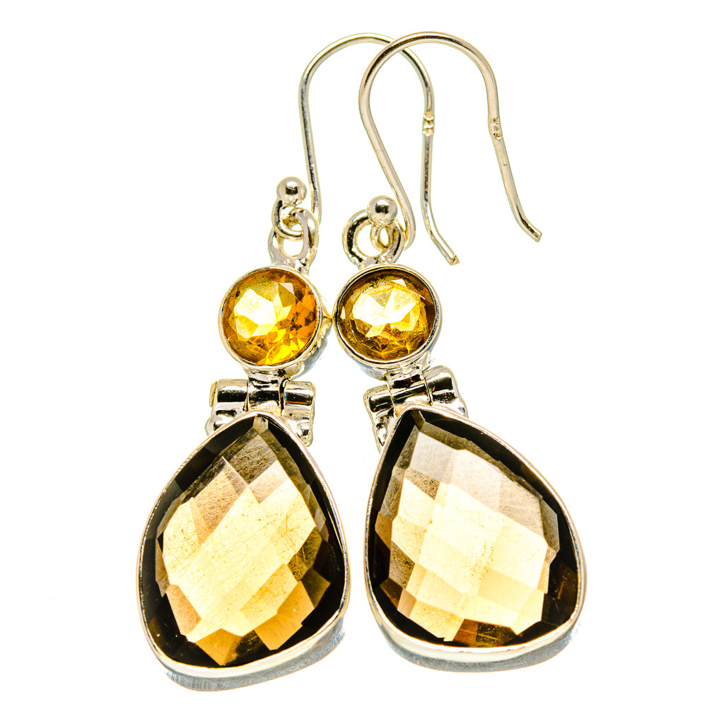 Smoky Quartz Earrings handcrafted by Anasilvercos - EARR415516
