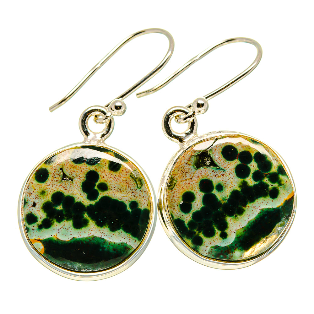 Ocean Jasper Earrings handcrafted by Anasilvercos - EARR415530