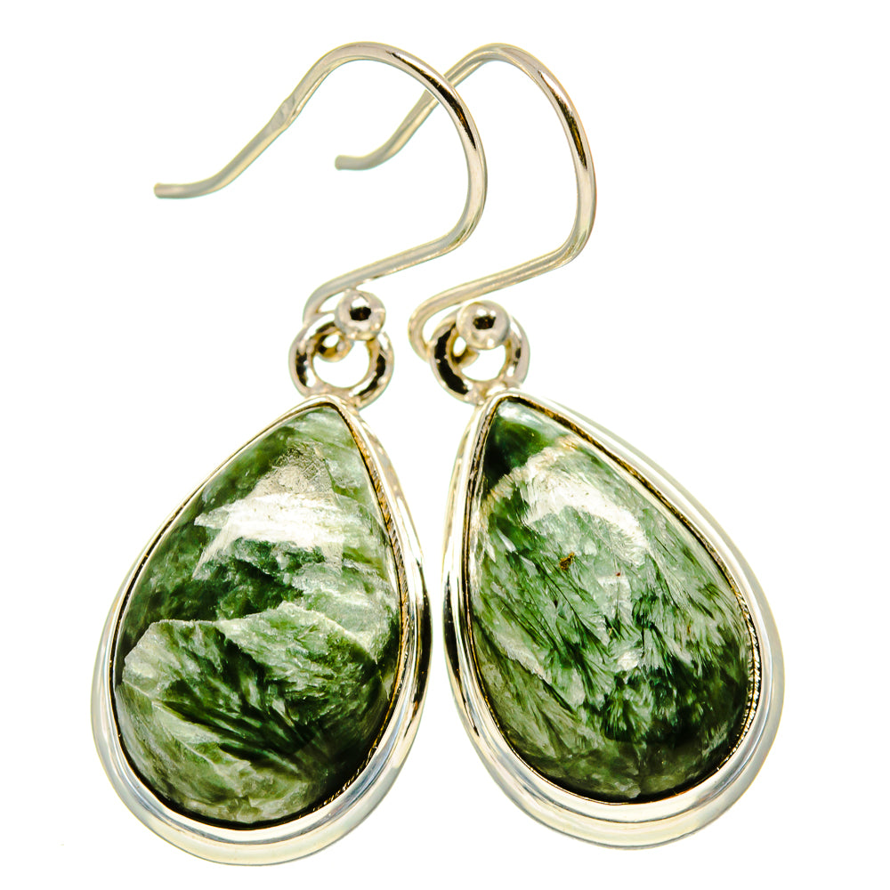 Seraphinite Earrings handcrafted by Anasilvercos - EARR415532