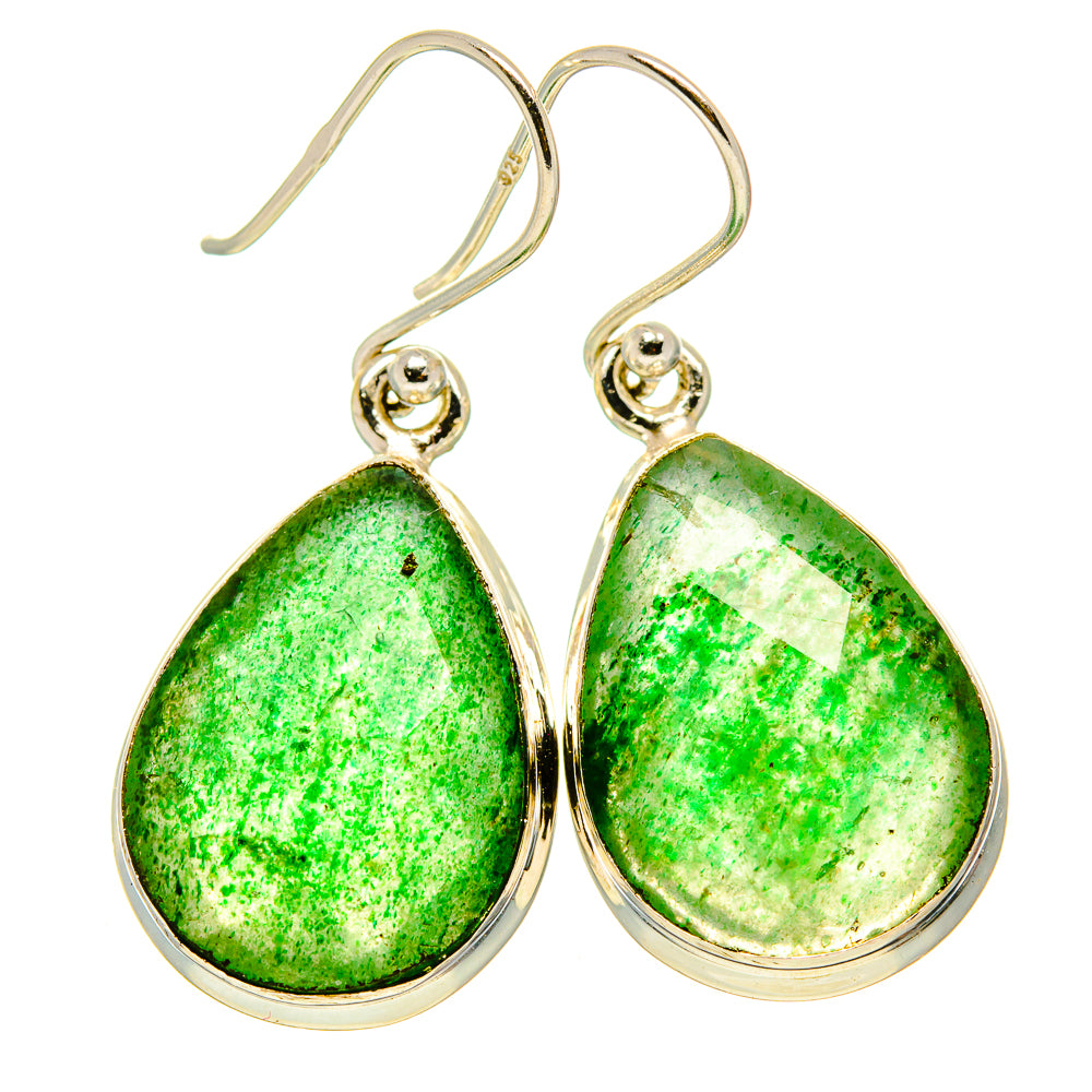 Green Aventurine Earrings handcrafted by Anasilvercos - EARR415537