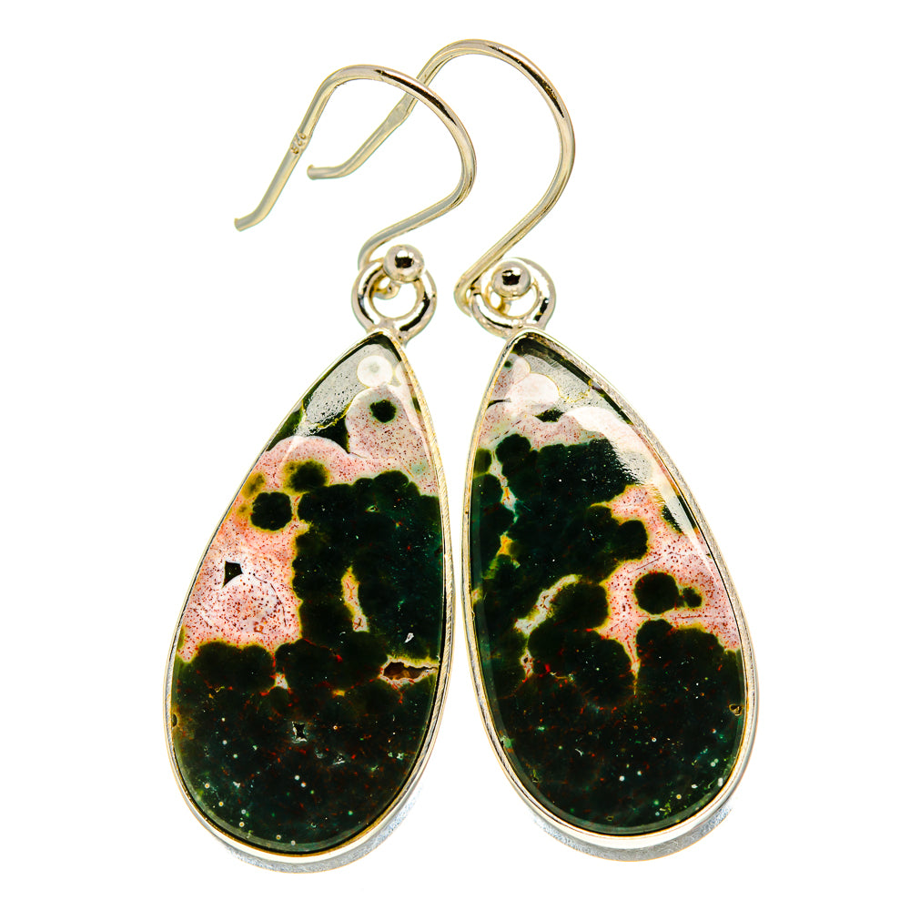Ocean Jasper Earrings handcrafted by Anasilvercos - EARR415553