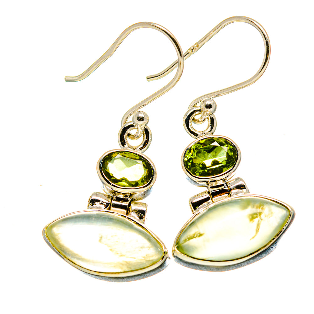 Prehnite Earrings handcrafted by Anasilvercos - EARR415565