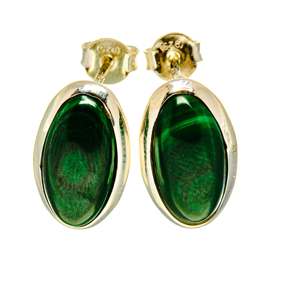 Malachite Earrings handcrafted by Anasilvercos - EARR415570