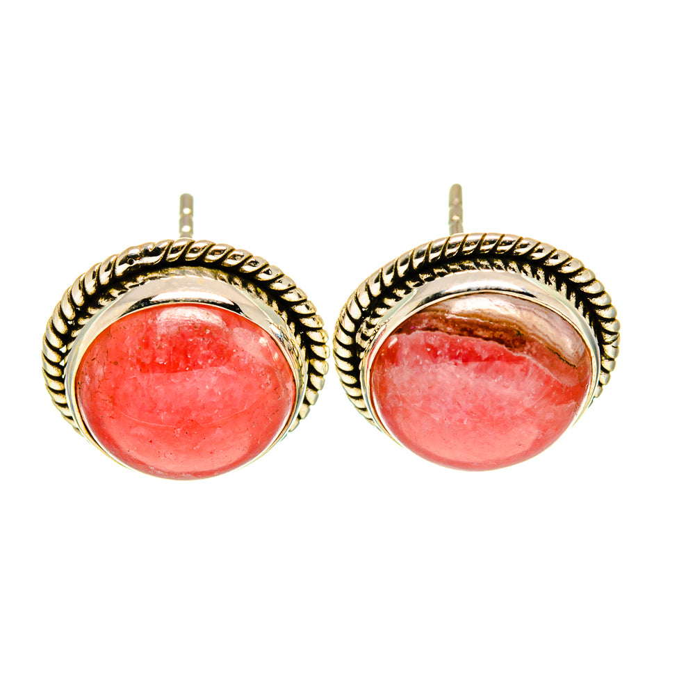 Rhodochrosite Earrings handcrafted by Anasilvercos - EARR415571