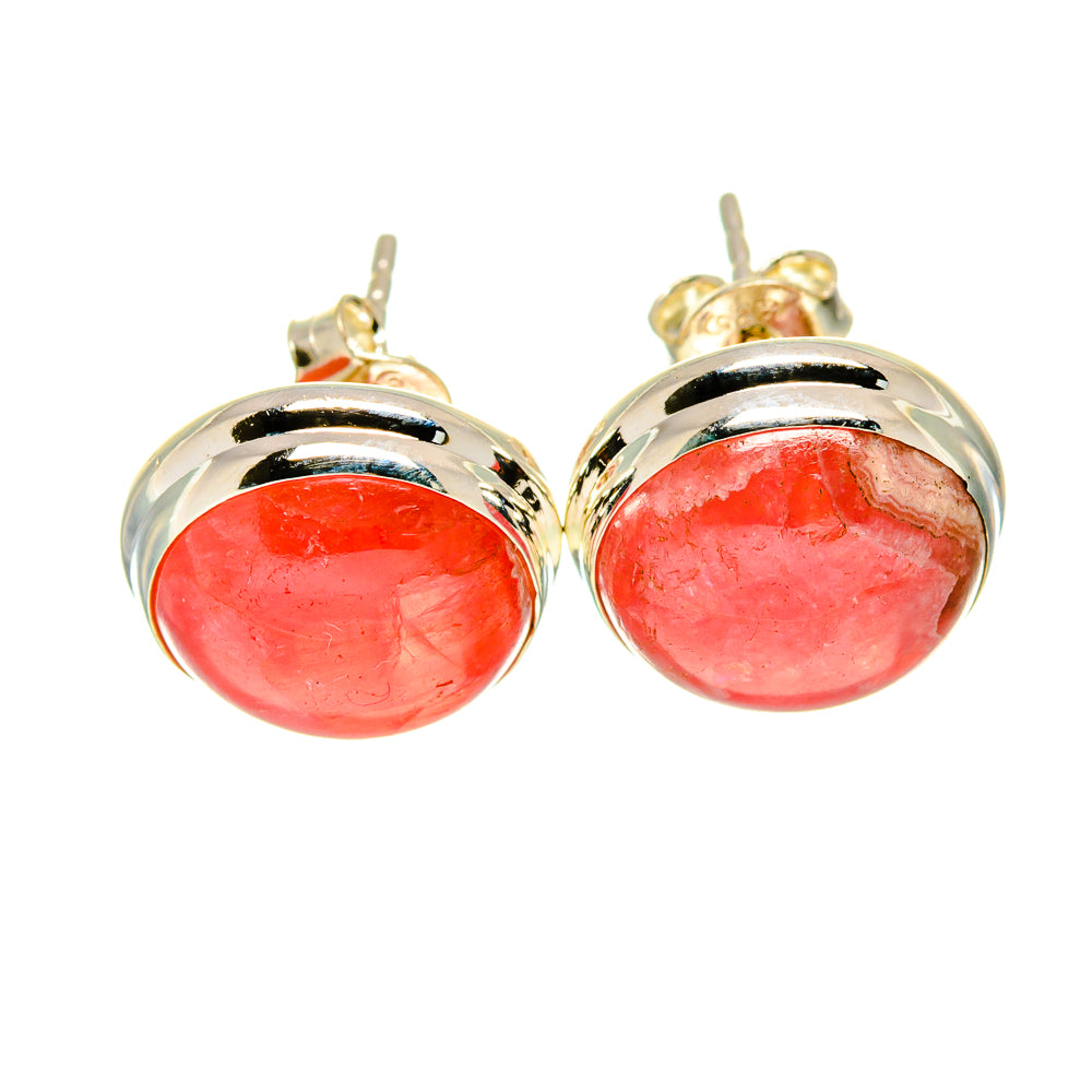 Rhodochrosite Earrings handcrafted by Anasilvercos - EARR415574