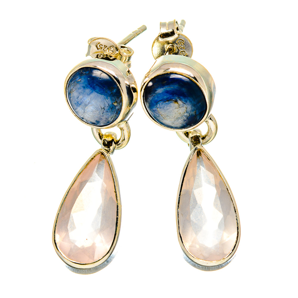 Rose Quartz Earrings handcrafted by Anasilvercos - EARR415577