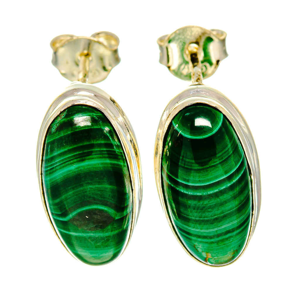 Malachite Earrings handcrafted by Anasilvercos - EARR415580