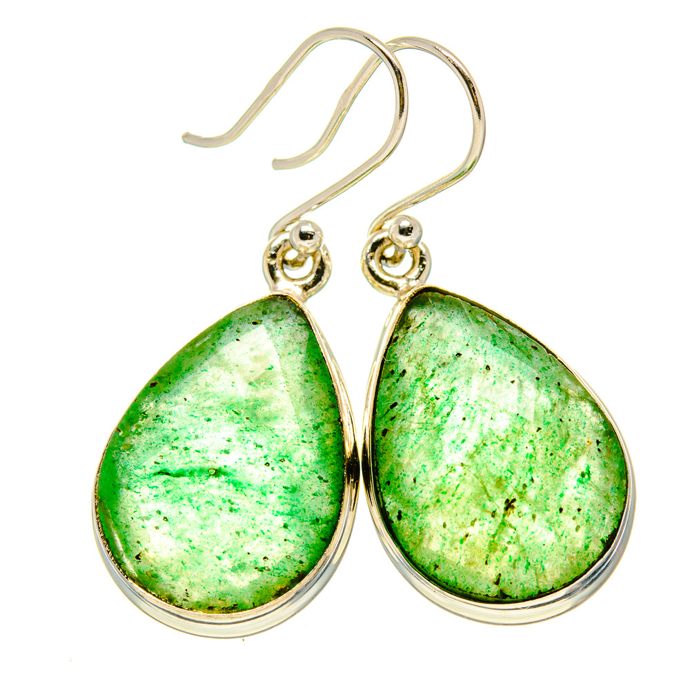 Green Aventurine Earrings handcrafted by Anasilvercos - EARR415584