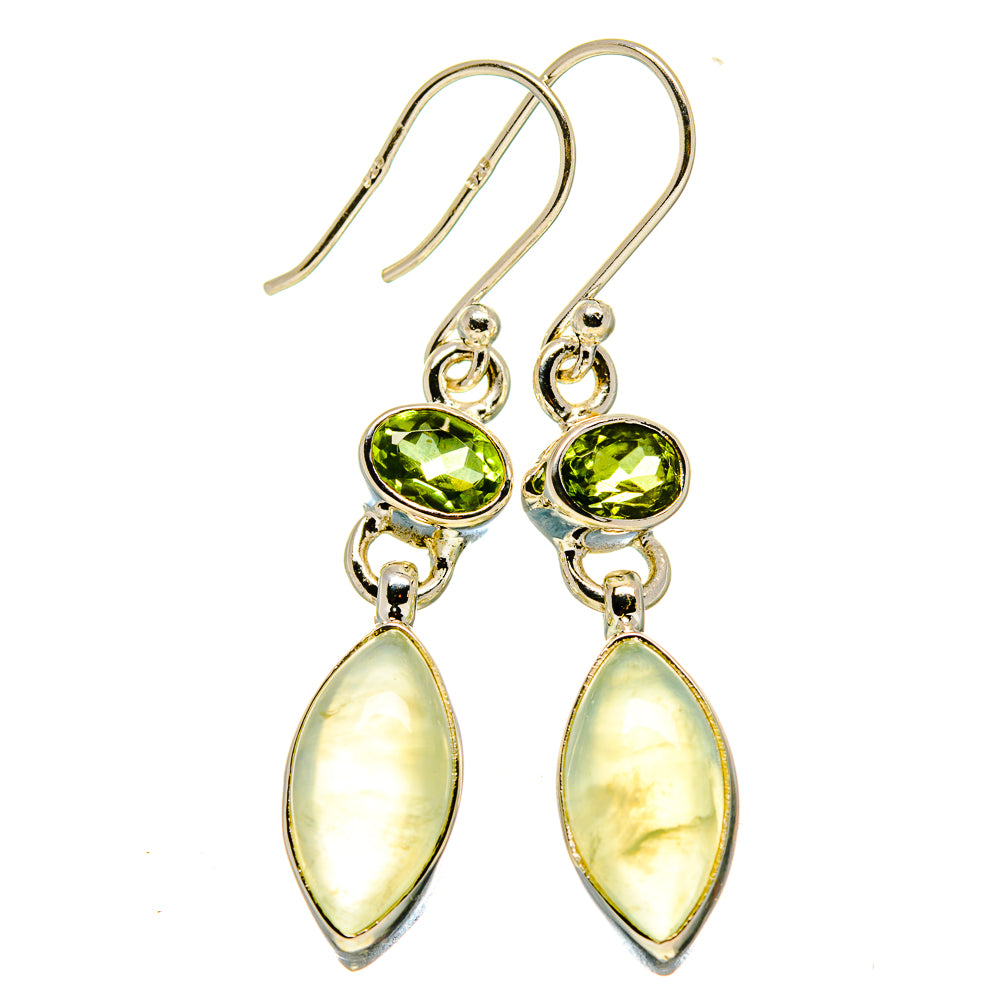 Prehnite Earrings handcrafted by Anasilvercos - EARR415585