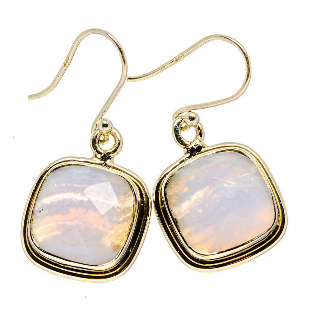 Blue Lace Agate Earrings handcrafted by Anasilvercos - EARR415588