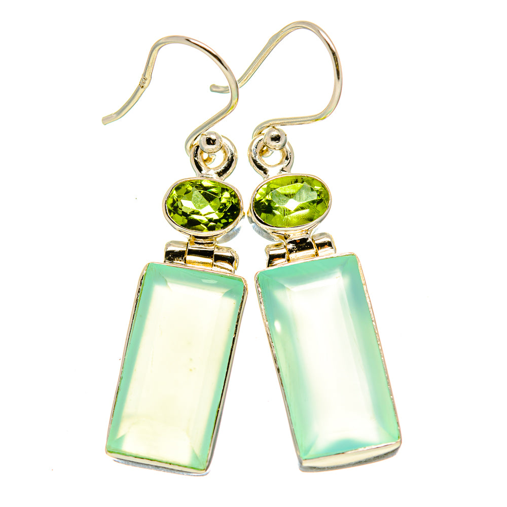 Aqua Chalcedony Earrings handcrafted by Anasilvercos - EARR415602