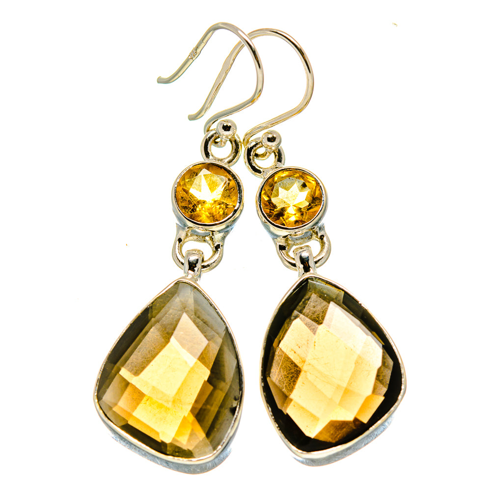 Smoky Quartz Earrings handcrafted by Anasilvercos - EARR415619