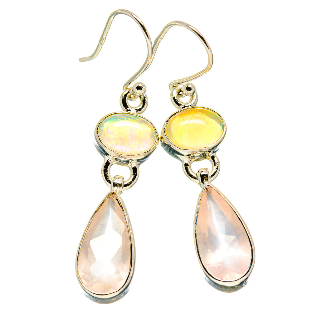 Rose Quartz Earrings handcrafted by Anasilvercos - EARR415646