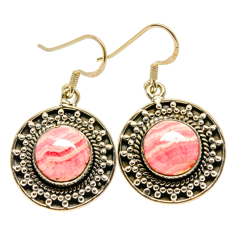 Rhodochrosite Earrings handcrafted by Anasilvercos - EARR415693
