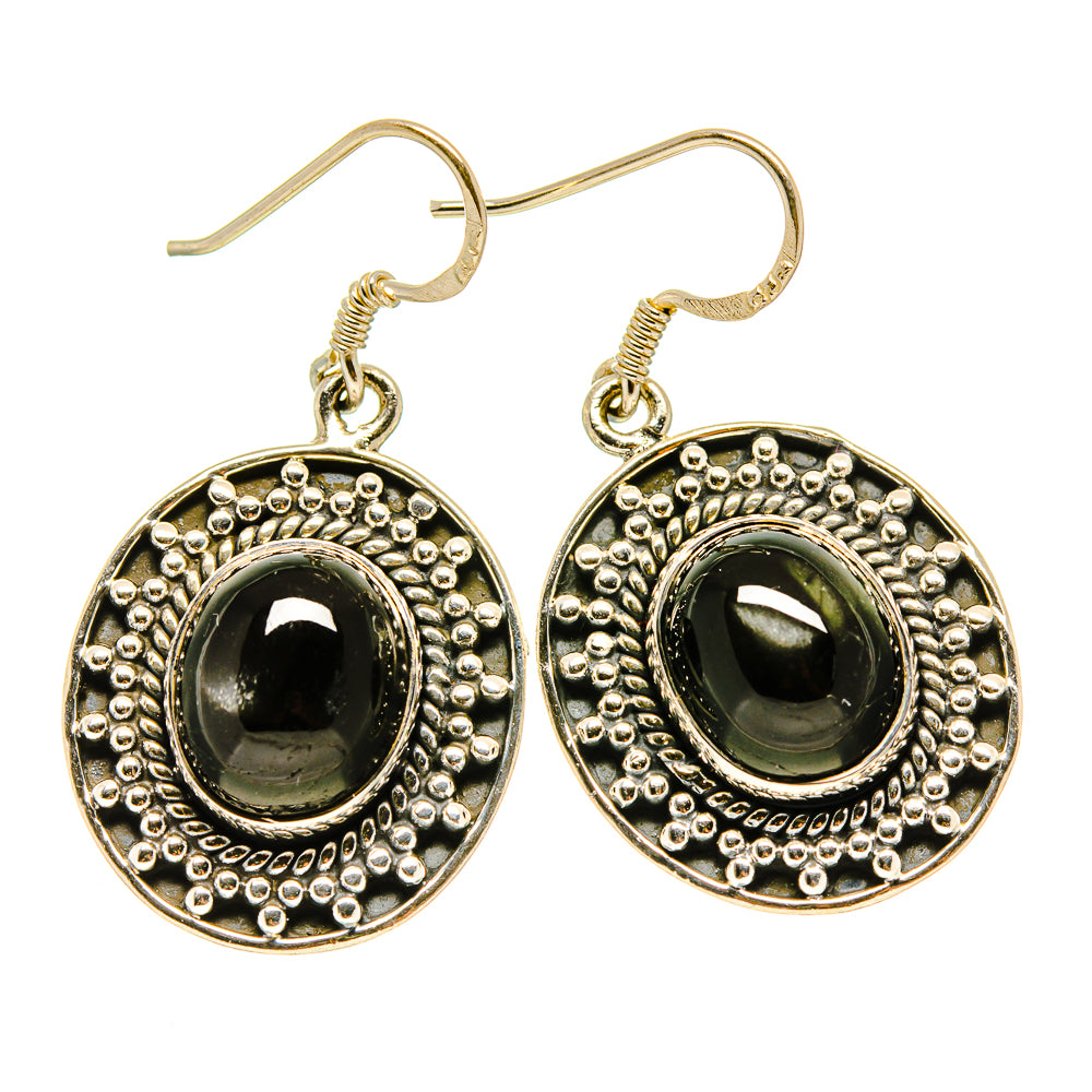 Star Diopside Earrings handcrafted by Anasilvercos - EARR415694