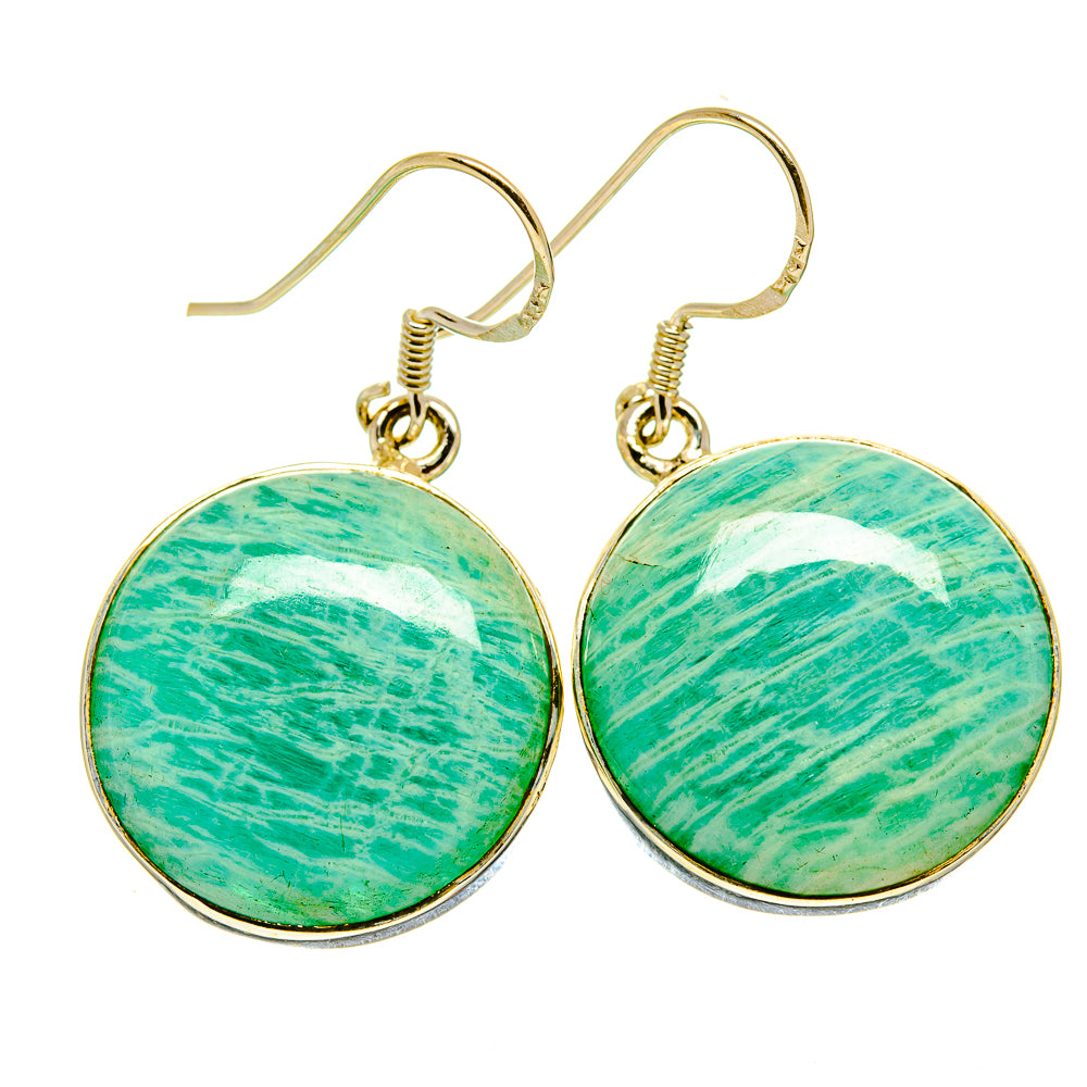 Peruvian Amazonite Earrings handcrafted by Anasilvercos - EARR415699
