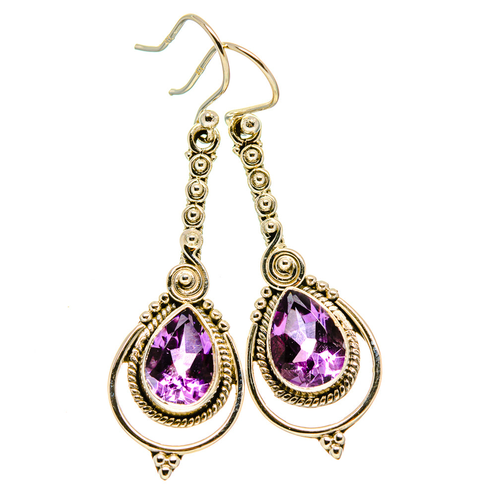 Amethyst Earrings handcrafted by Anasilvercos - EARR415709