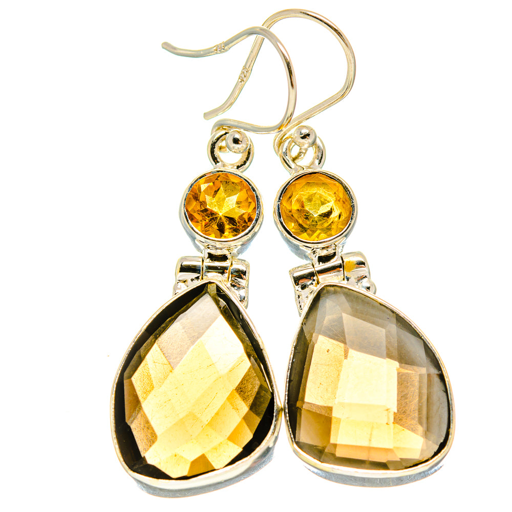 Smoky Quartz Earrings handcrafted by Anasilvercos - EARR415740