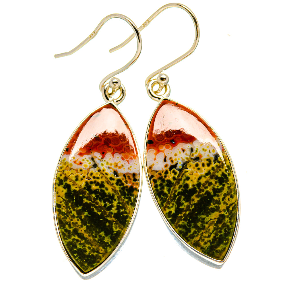 Ocean Jasper Earrings handcrafted by Anasilvercos - EARR415750