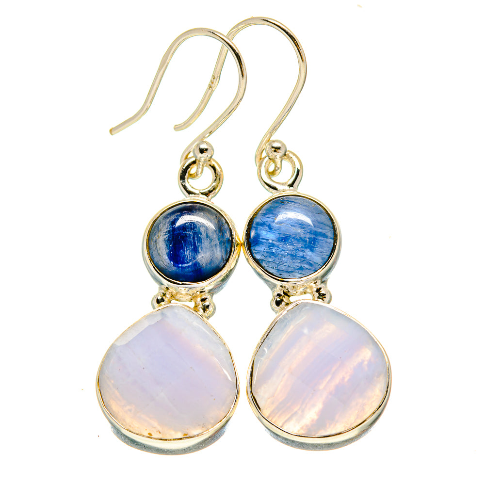 Blue Lace Agate Earrings handcrafted by Anasilvercos - EARR415754
