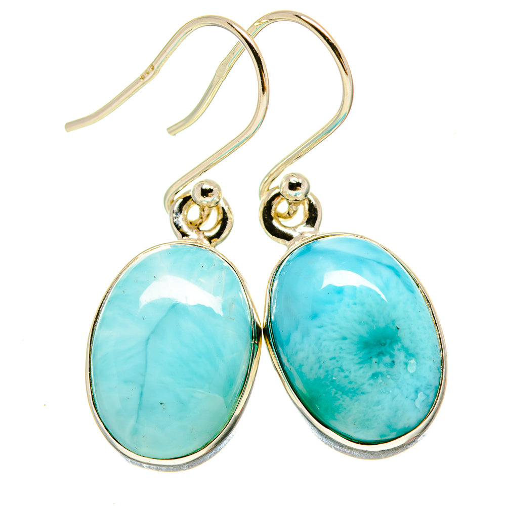 Larimar Earrings handcrafted by Anasilvercos - EARR415755