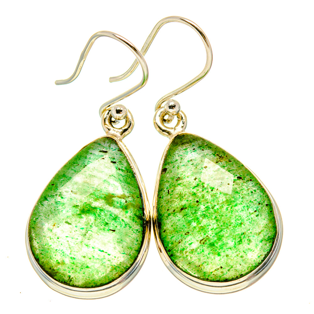 Green Aventurine Earrings handcrafted by Anasilvercos - EARR415758