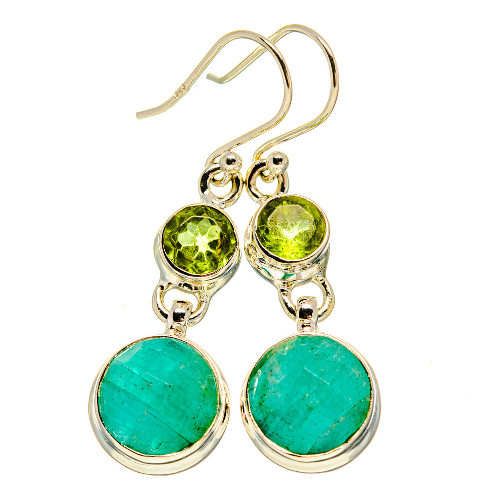 Peruvian Amazonite Earrings handcrafted by Anasilvercos - EARR415772