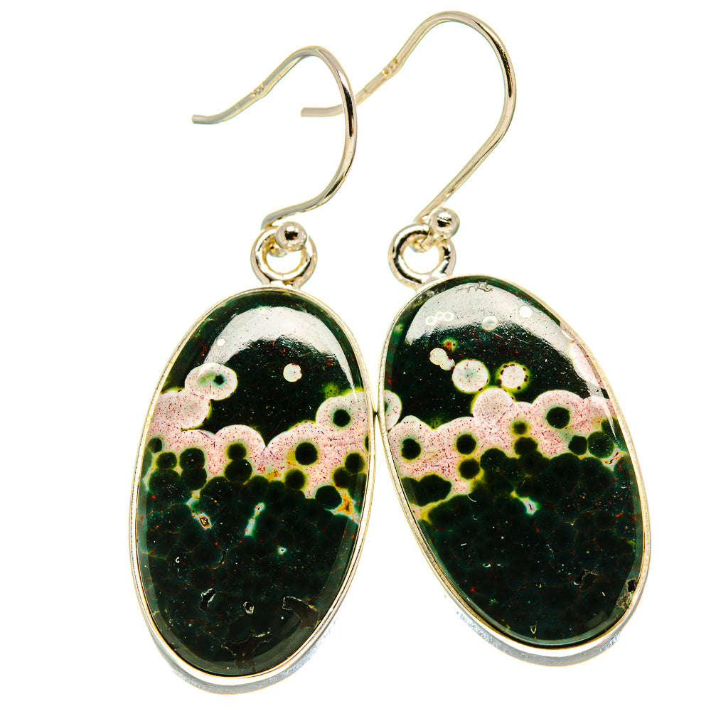 Ocean Jasper Earrings handcrafted by Anasilvercos - EARR415789