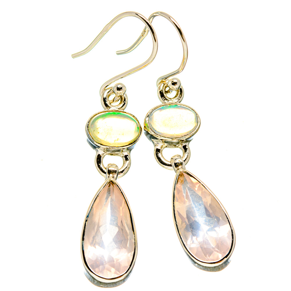 Rose Quartz Earrings handcrafted by Anasilvercos - EARR415790