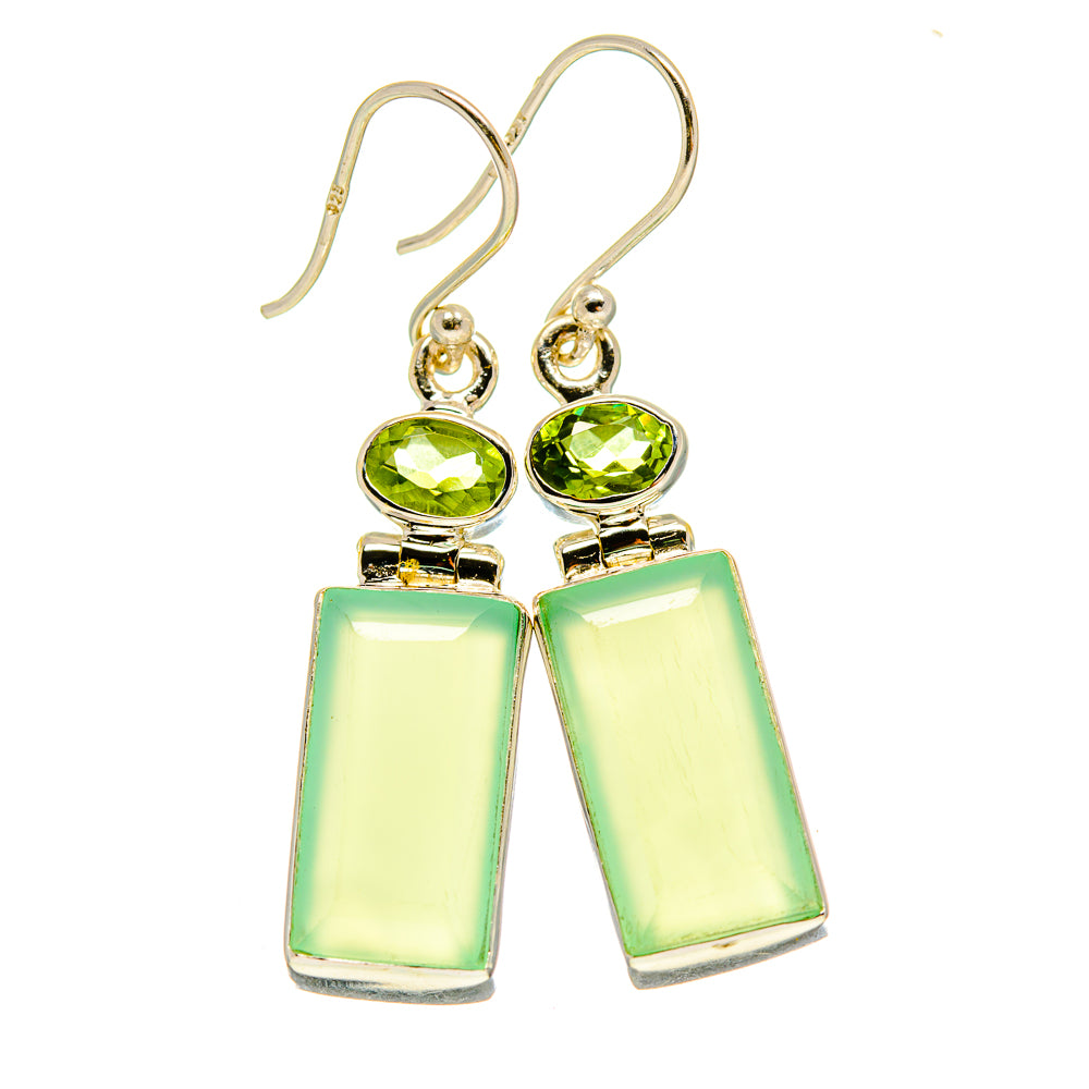 Aqua Chalcedony Earrings handcrafted by Anasilvercos - EARR415796