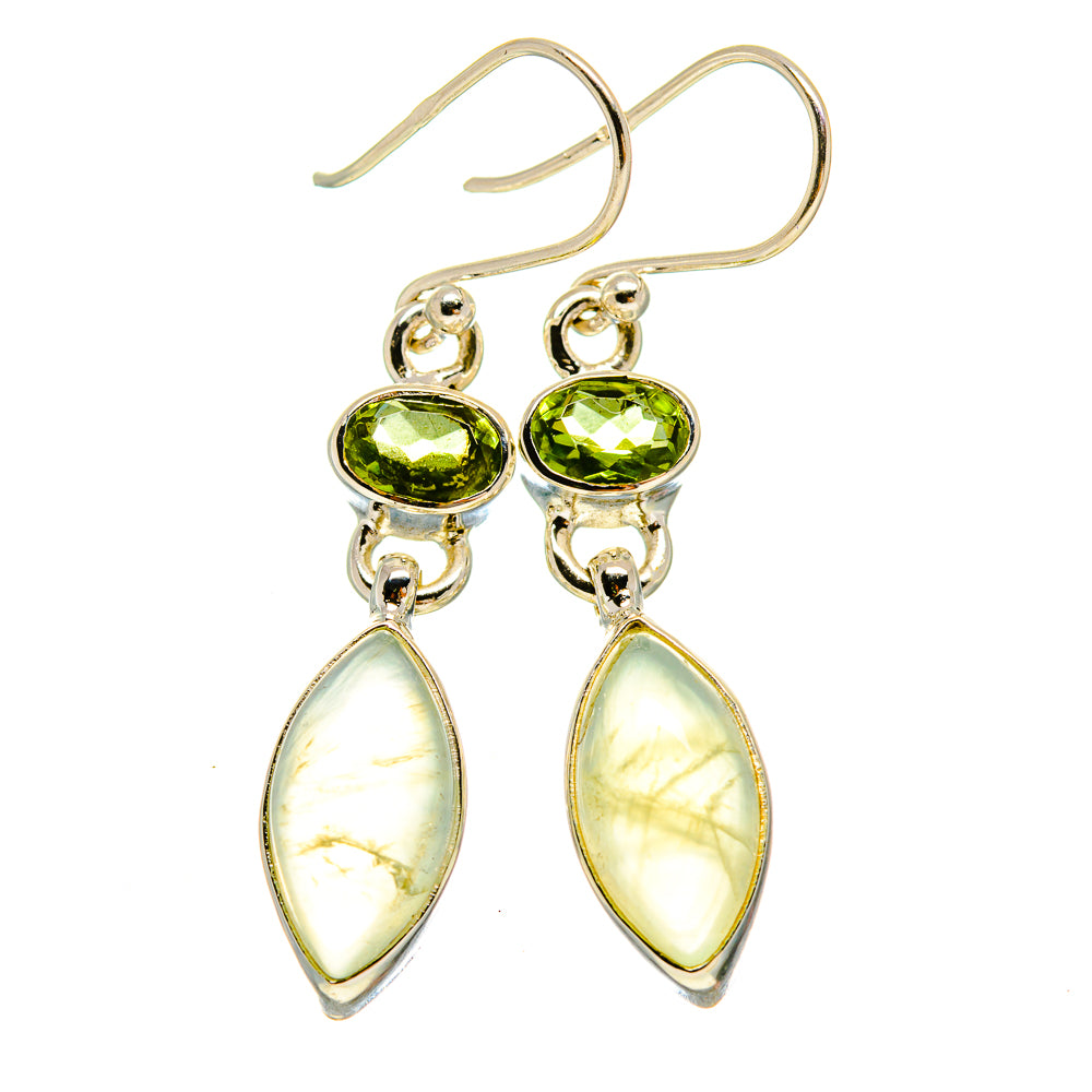 Prehnite Earrings handcrafted by Anasilvercos - EARR415798