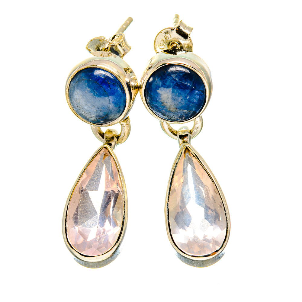Rose Quartz Earrings handcrafted by Anasilvercos - EARR415803