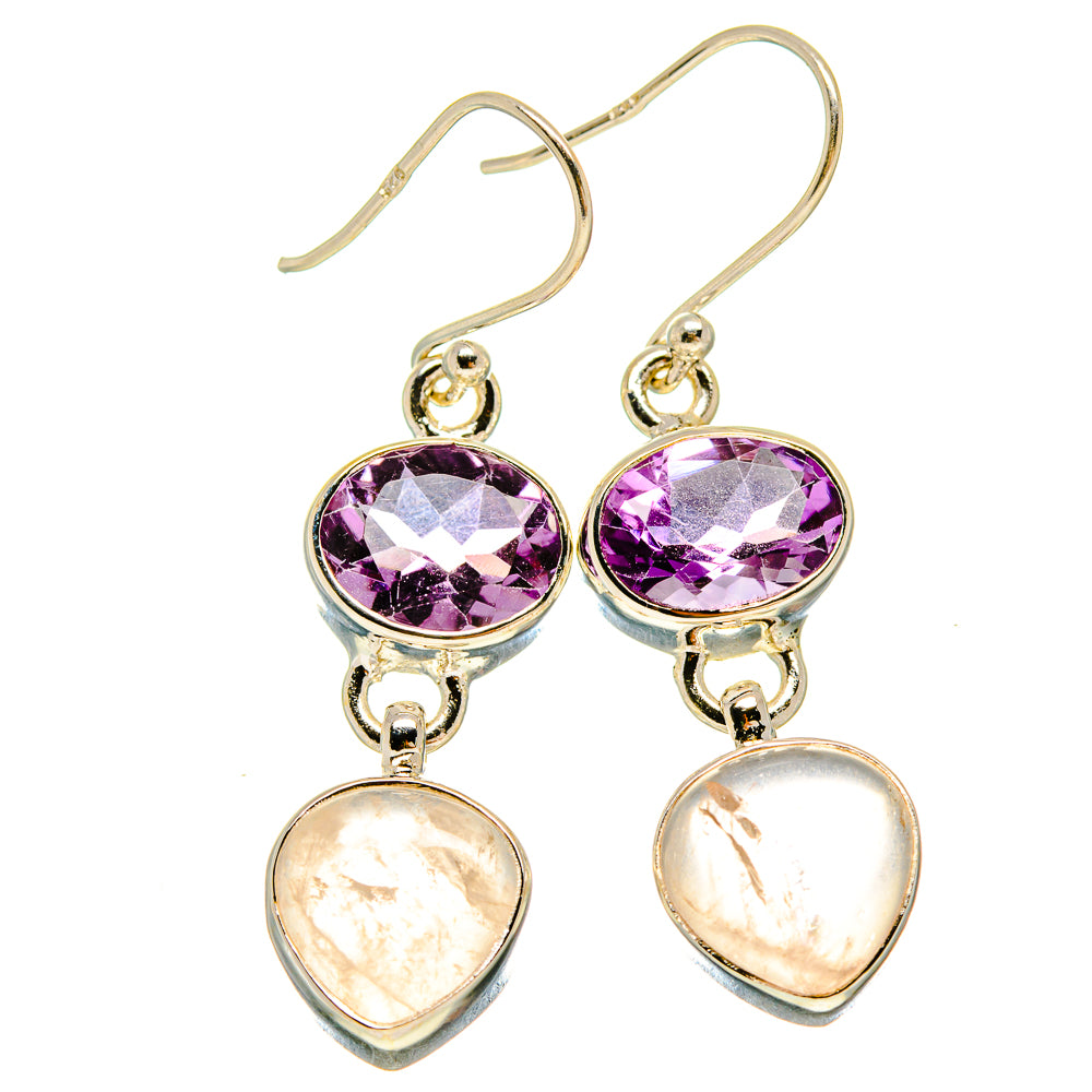 Rose Quartz Earrings handcrafted by Anasilvercos - EARR415808