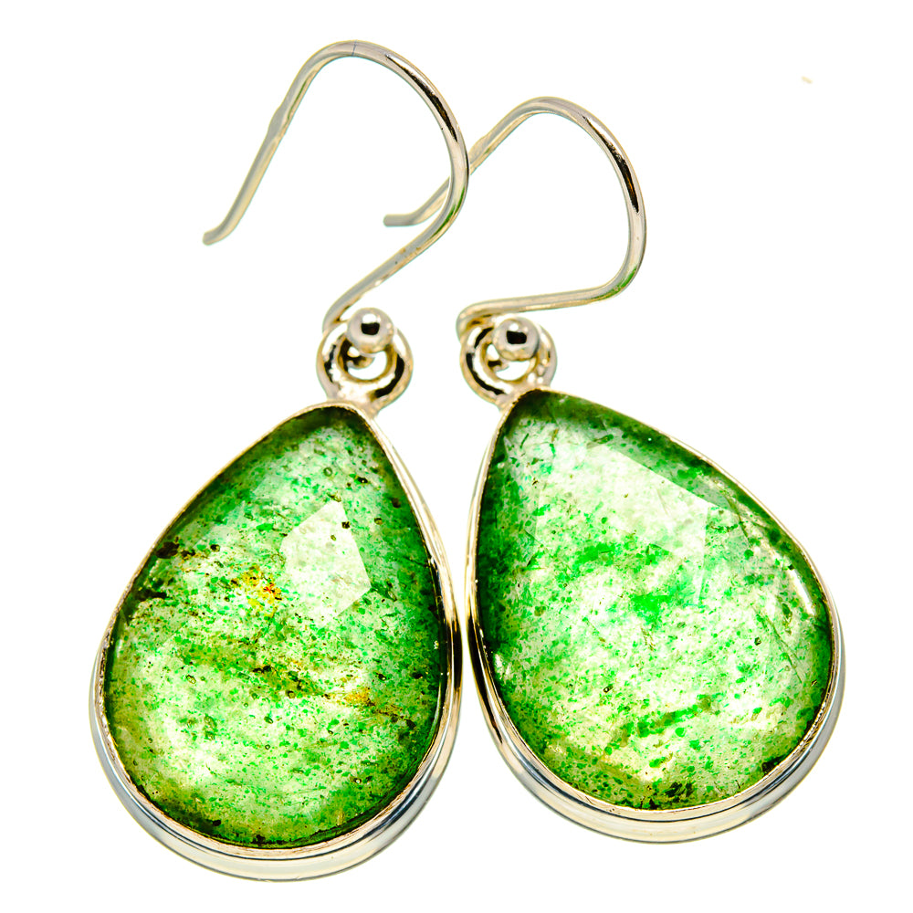 Green Aventurine Earrings handcrafted by Anasilvercos - EARR415820