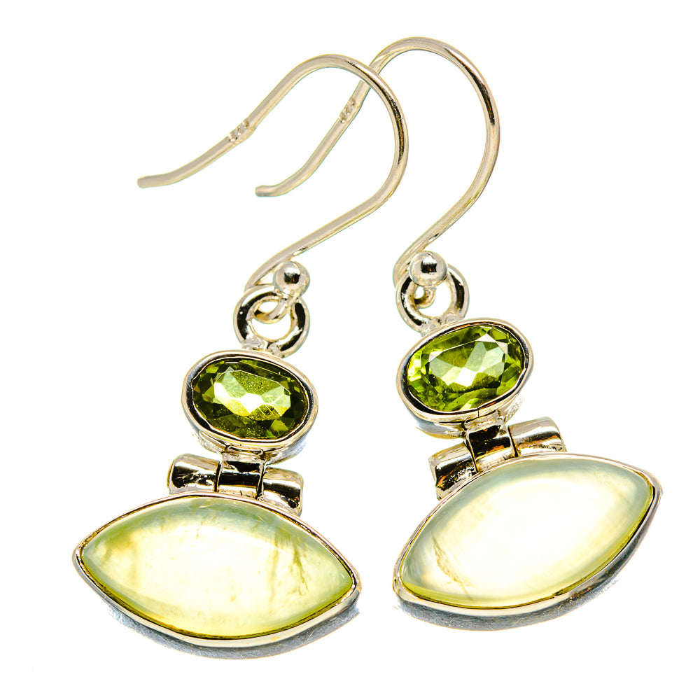 Prehnite Earrings handcrafted by Anasilvercos - EARR415821