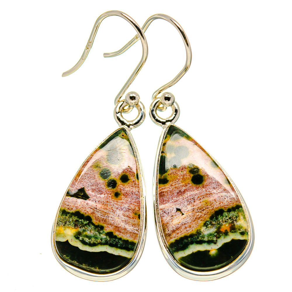 Ocean Jasper Earrings handcrafted by Anasilvercos - EARR415823