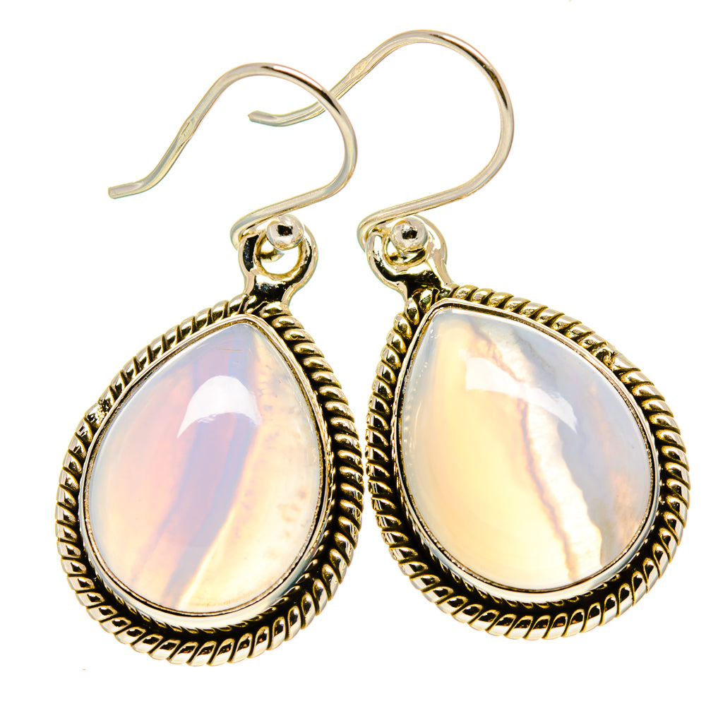 Blue Lace Agate Earrings handcrafted by Anasilvercos - EARR415828