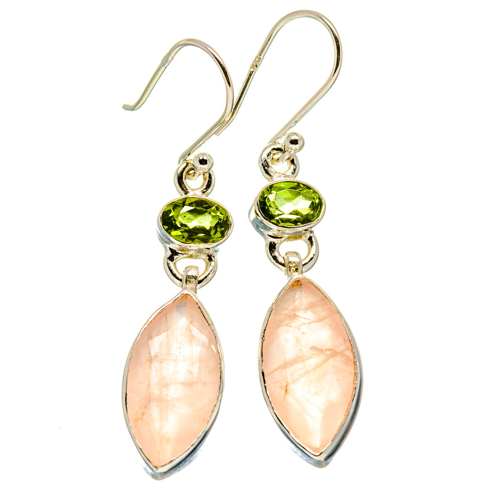 Rose Quartz Earrings handcrafted by Anasilvercos - EARR415850