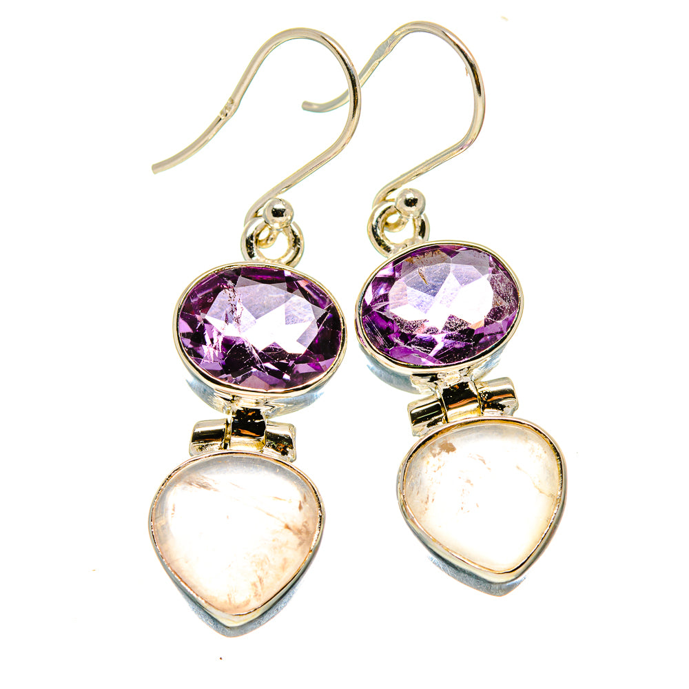Rose Quartz Earrings handcrafted by Anasilvercos - EARR415854