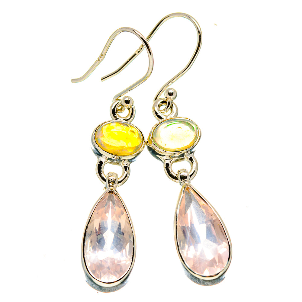 Rose Quartz Earrings handcrafted by Anasilvercos - EARR415855