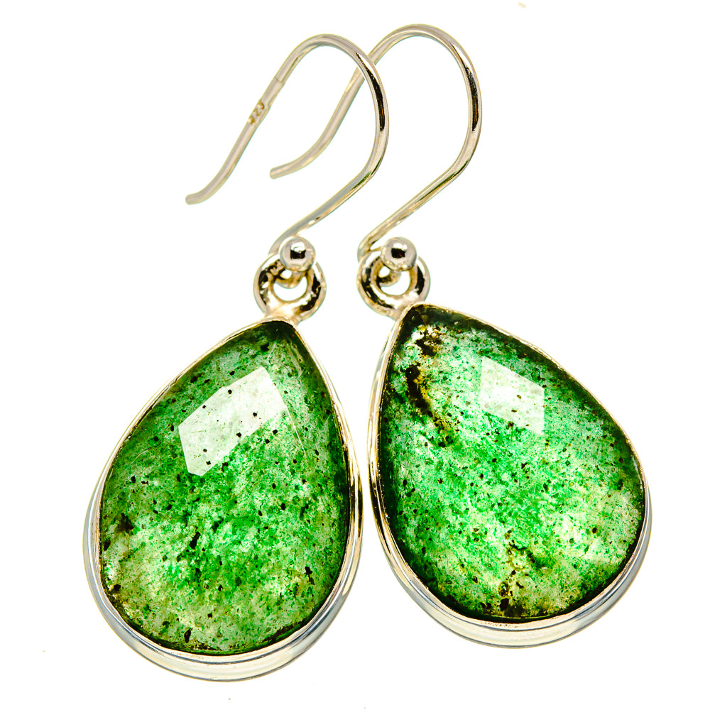 Green Aventurine Earrings handcrafted by Anasilvercos - EARR415868