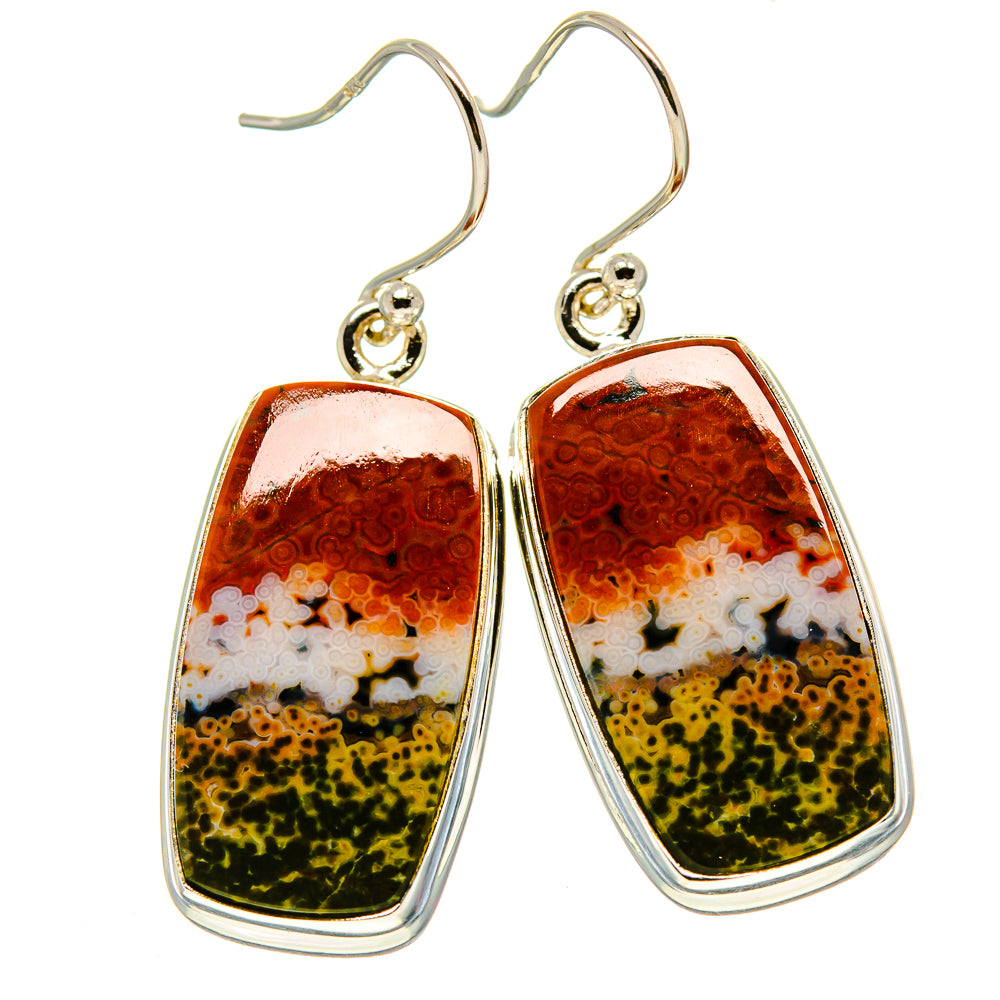 Ocean Jasper Earrings handcrafted by Anasilvercos - EARR415870