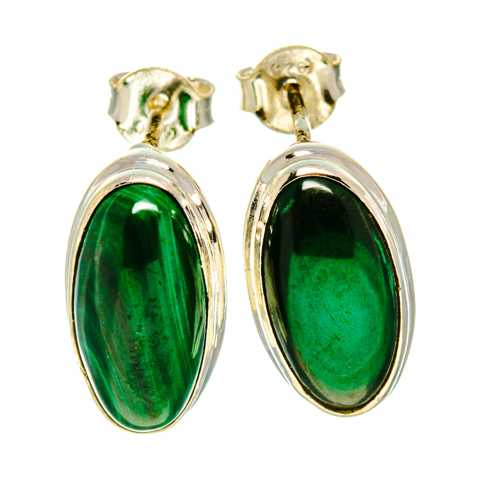 Malachite Earrings handcrafted by Anasilvercos - EARR415878