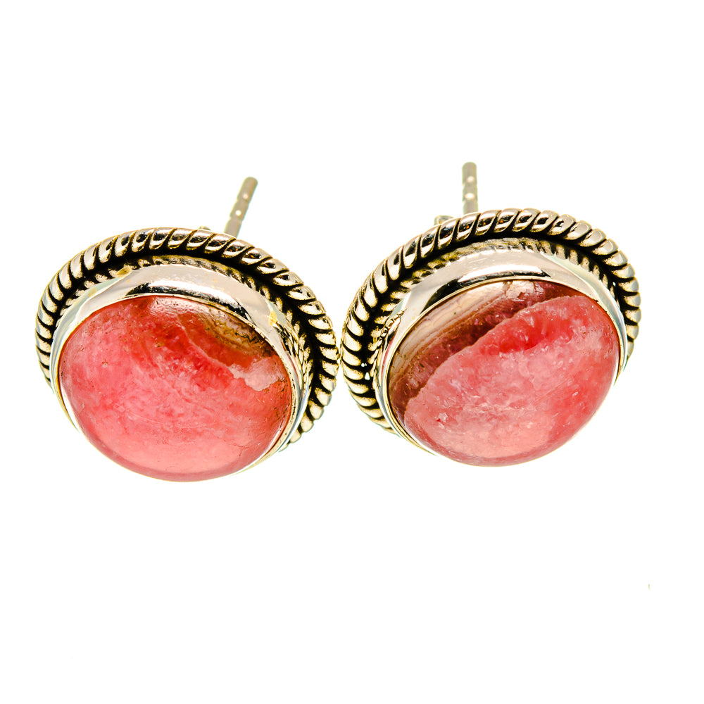 Rhodochrosite Earrings handcrafted by Anasilvercos - EARR415893