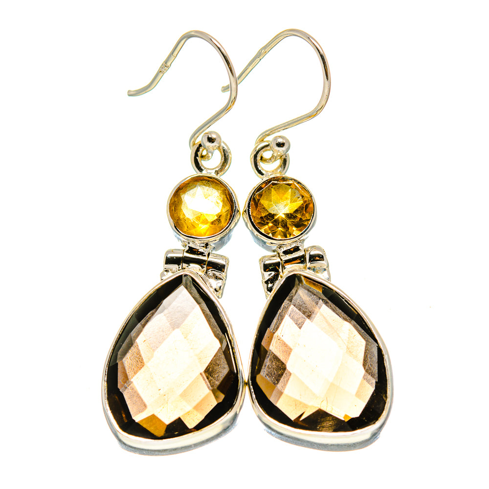 Smoky Quartz Earrings handcrafted by Anasilvercos - EARR415899