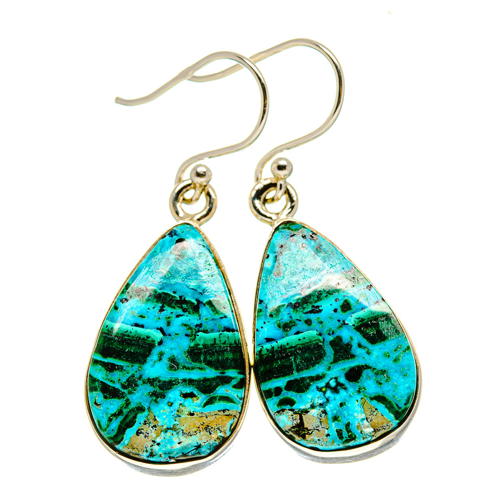 Chrysocolla Earrings handcrafted by Anasilvercos - EARR415906