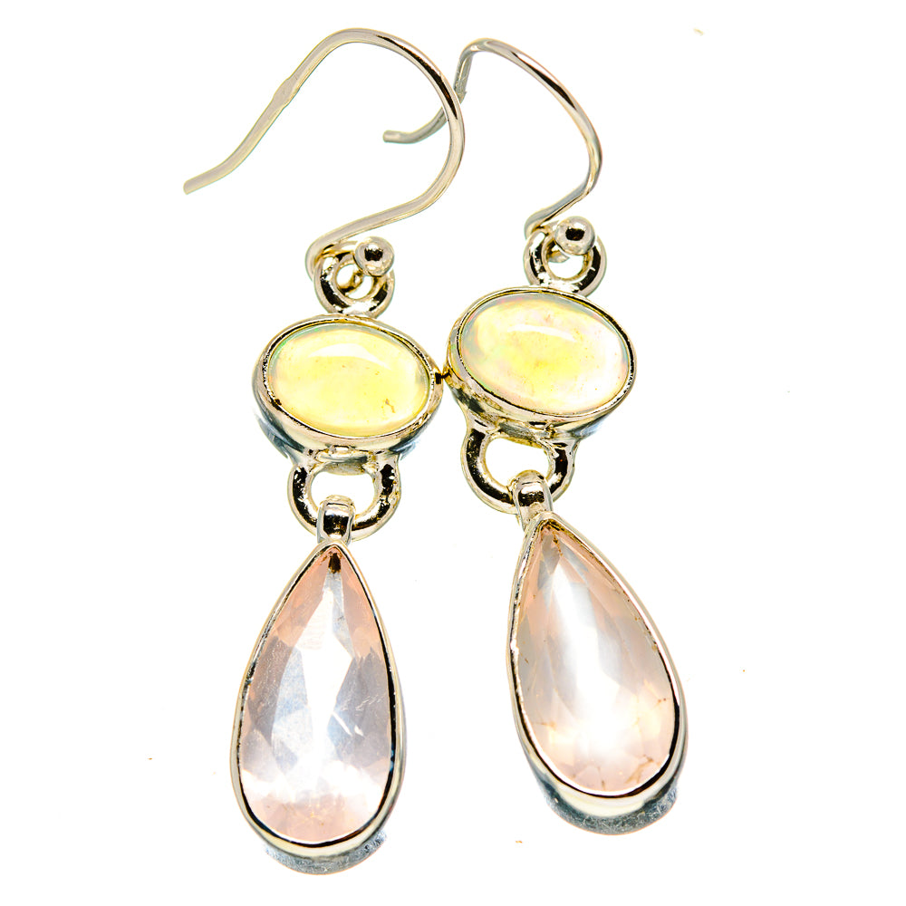 Rose Quartz Earrings handcrafted by Anasilvercos - EARR415914