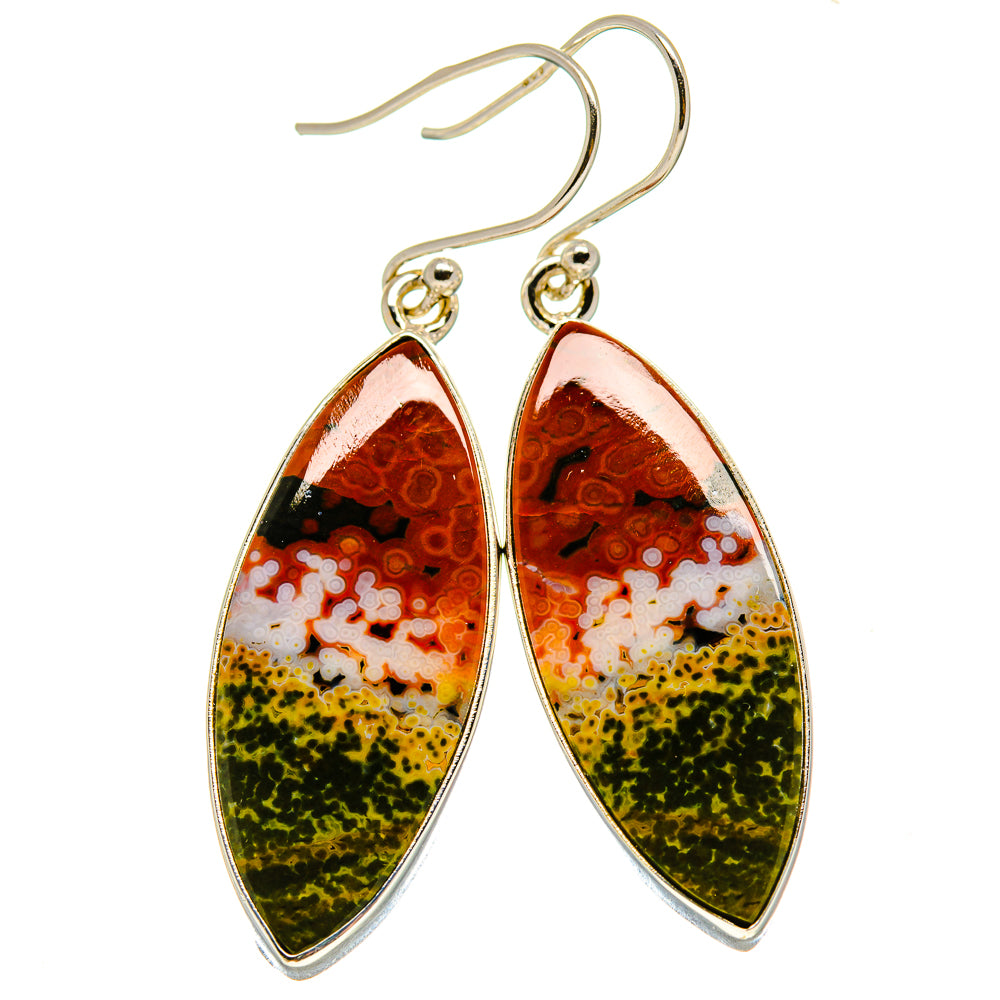 Ocean Jasper Earrings handcrafted by Anasilvercos - EARR415917